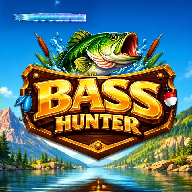 Tampilan layar permainan slot Bass Hunter dengan tema danau